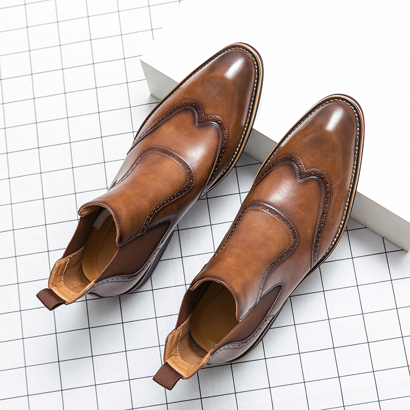 Men Formal Wear With Boots - Мужские модные ботинки челси в британском