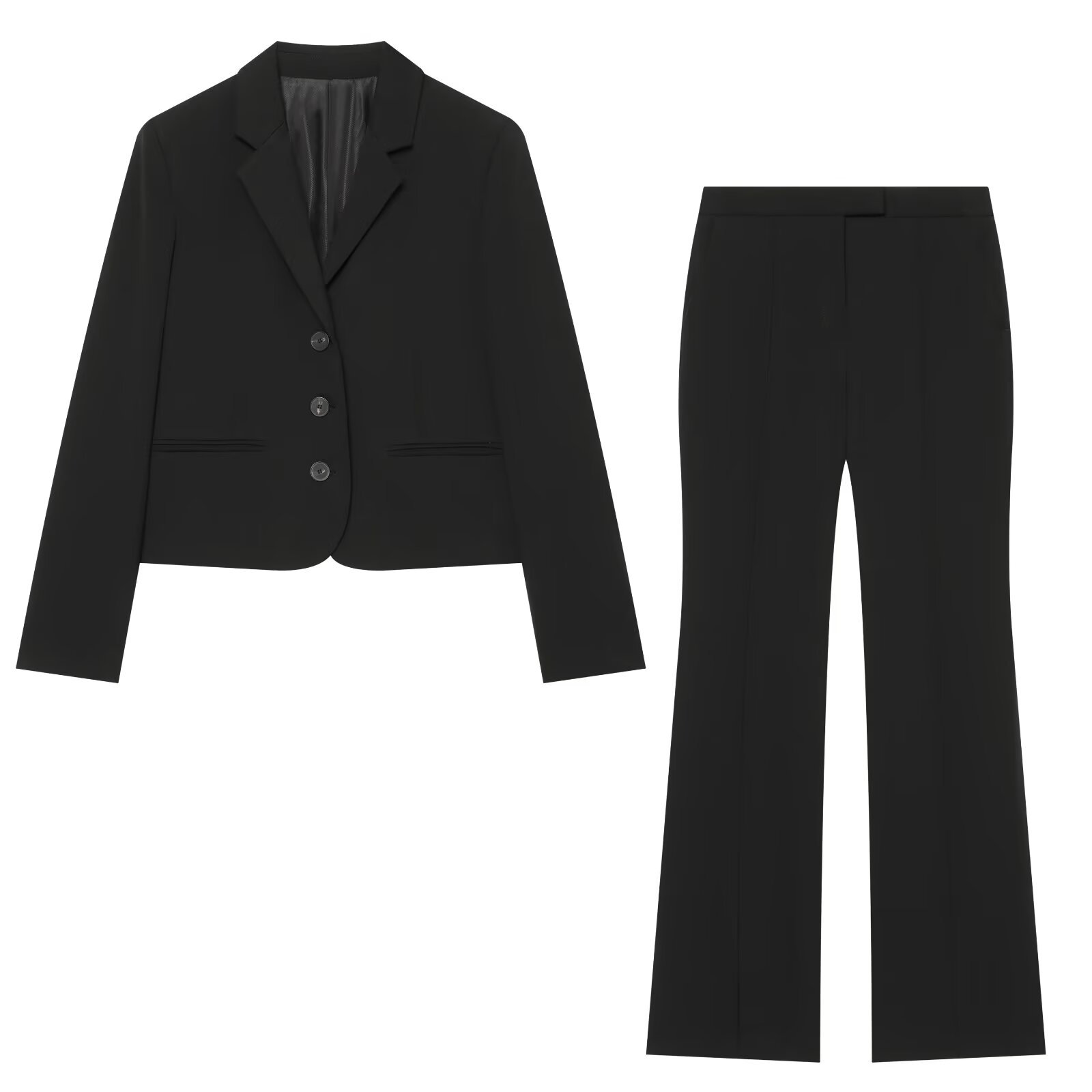 Men Formal Wear All Black - Женский черный деловой костюм из двух