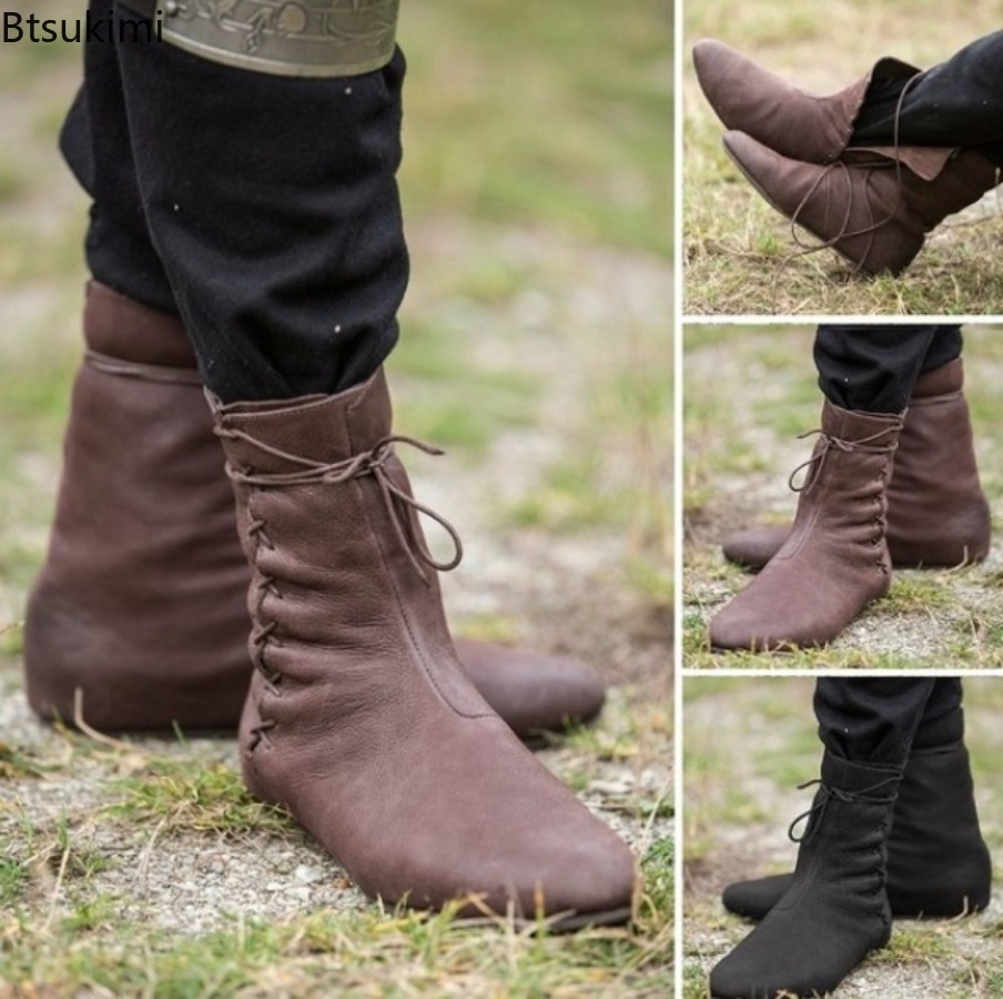 Men Formal Wear With Boots - Мужские средневековые ботинки в стиле Викторианской