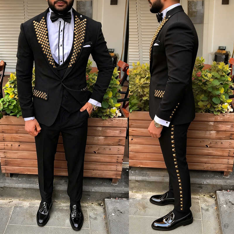 Men Formal Wear Modern - Современный мужской смокинг с бисерной отделкой