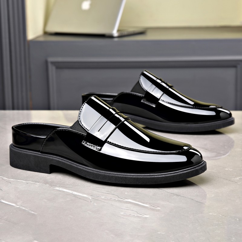 Мужские черные мюли из лакиров – обзор и цена Formal Men Daily Wear Footwear