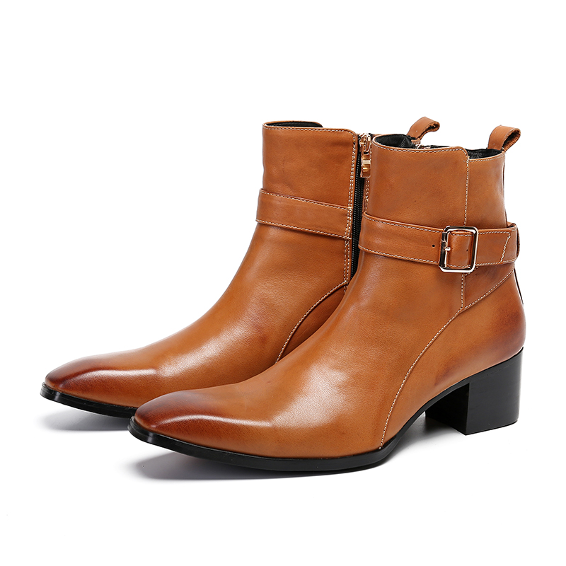 Зимние коричневые мужские боти – обзор и цена Men Formal Wear With Boots
