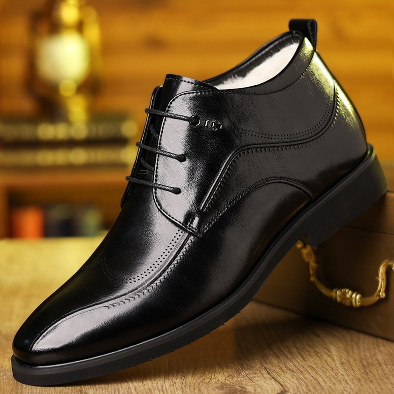 Мужская зимняя кожаная обувь,  – обзор и цена Men Formal Wear With Boots